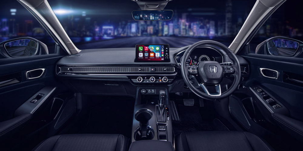 Honda Civic 2022 ở Singapore c&oacute; 2 m&agrave;n h&igrave;nh 7 inch v&agrave; 9 inch trong nội thất