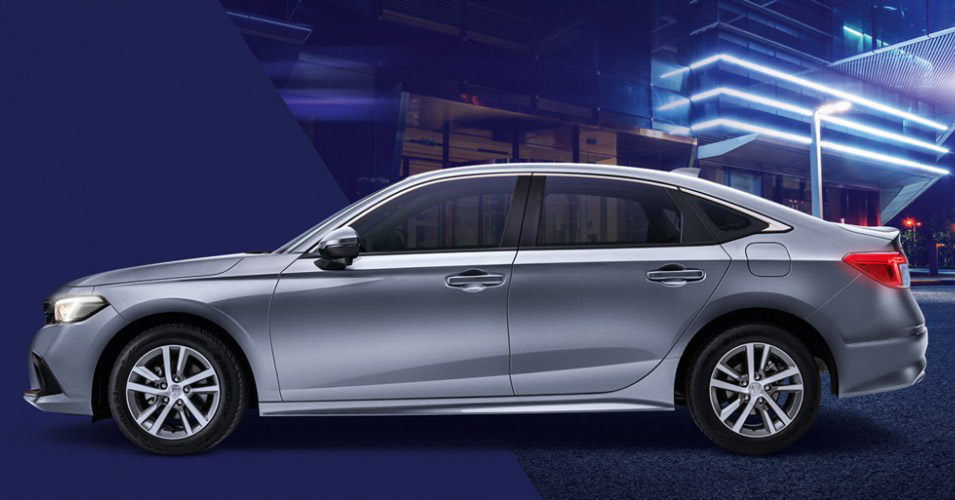 Honda Civic 2022 tại Singapore d&ugrave;ng v&agrave;nh 16 inch