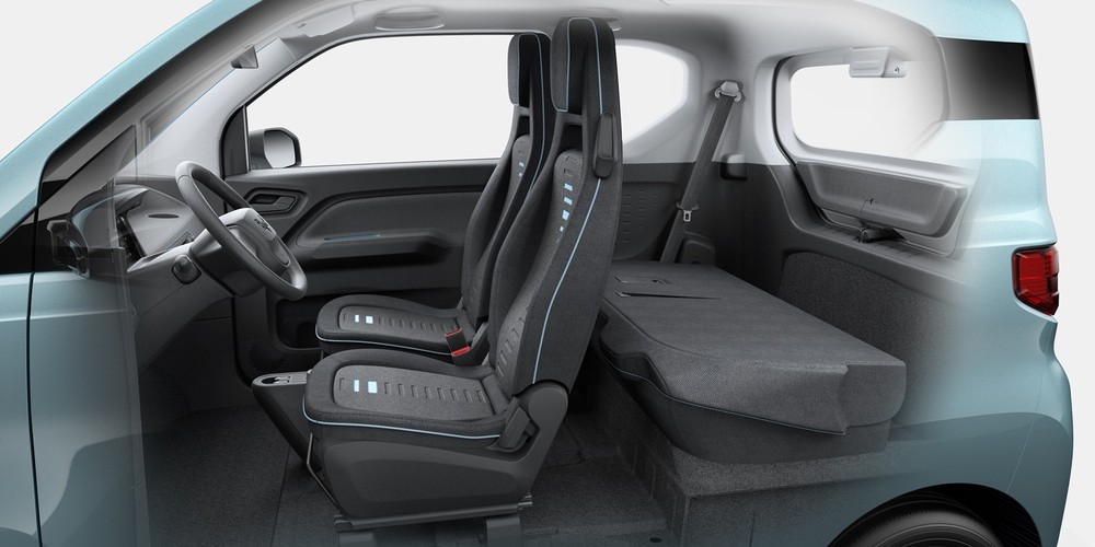 Nội thất b&ecirc;n trong Wuling Hongguang Mini EV