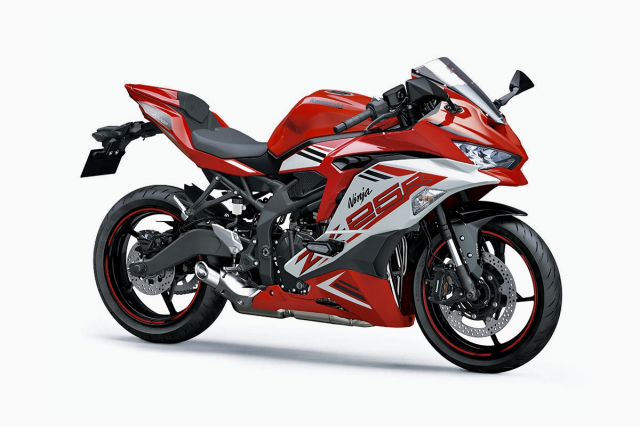 Hình ảnh Kawasaki ZX-25R 2021 màu đỏ trắng được chia sẻ trước đó