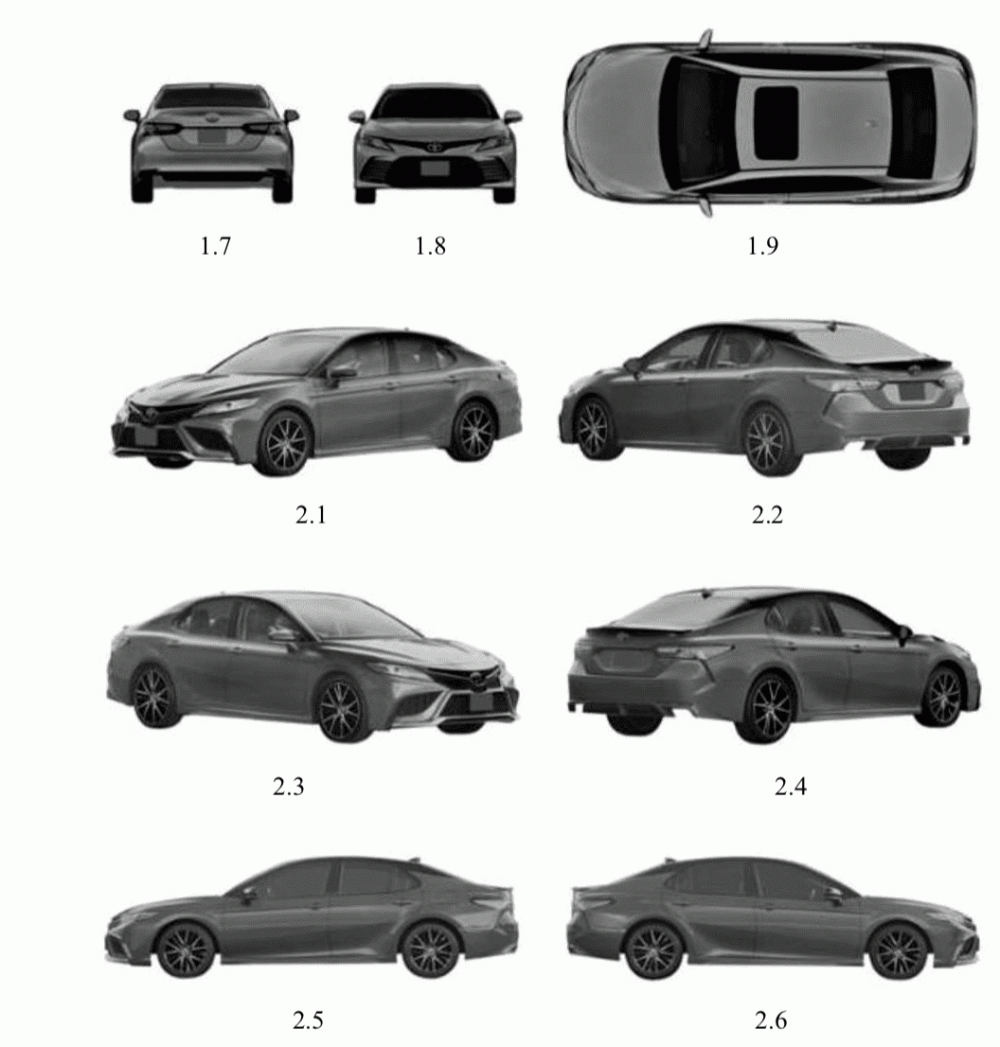 Toyota Camry 2021 đã được cấp phép bảo hộ kiểu dáng công nghiệp vào đầu năm nay.
