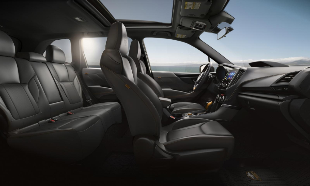 Ghế của Subaru Forester Wilderness 2022 được bọc bằng chất liệu chống nước
