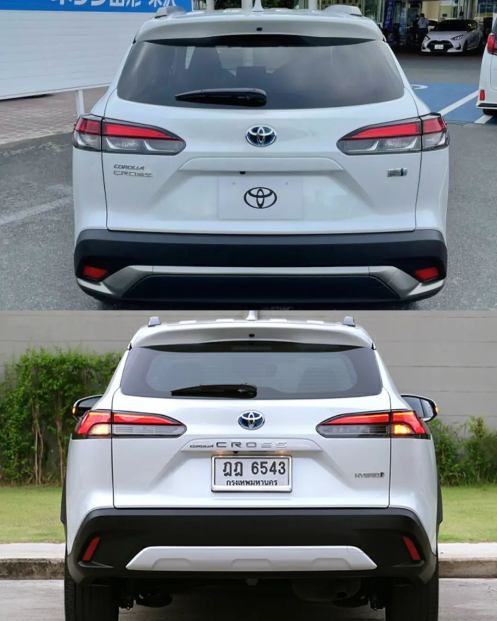 Thiết kế đu&ocirc;i xe của Toyota Corolla Cross 2021 ở Nhật Bản v&agrave; nước ngo&agrave;i