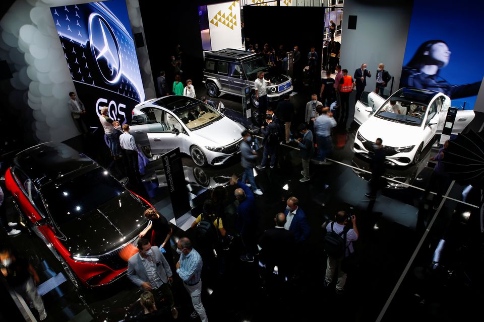 Gian trưng bày của hãng Mercedes-Benz tại triển lãm Ô tô Munich 2021