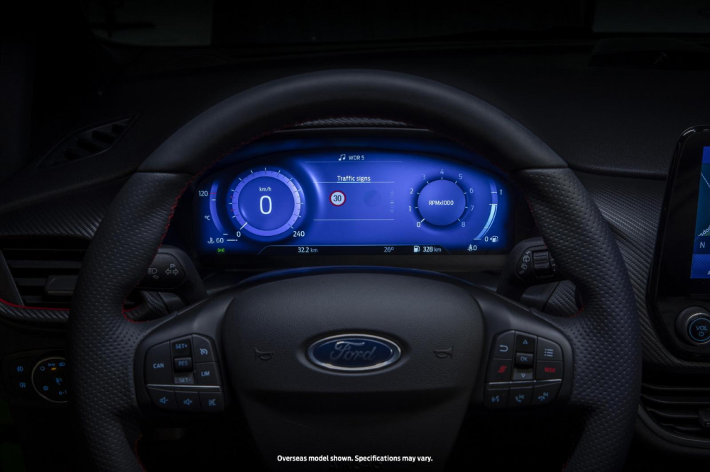 Bảng đồng hồ kỹ thuật số 12,3 inch của Ford Fiesta 2022