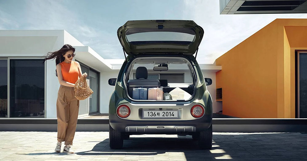 Khoang h&agrave;nh l&yacute; của Hyundai Casper 2022 kh&aacute; nhỏ