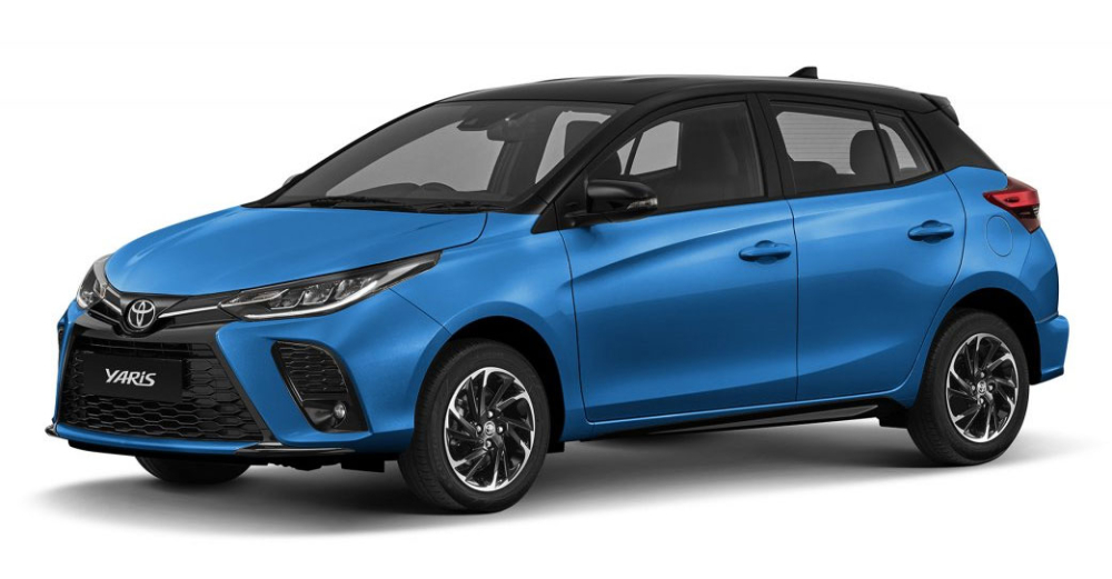 Toyota Yaris 2021 màu xanh phối nóc đen Toyota Yaris 2021 màu xanh phối nóc đen