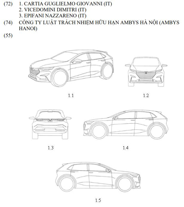 Mẫu crossover chạy xăng có nhiều điểm giống với VF e35, có khả năng thuộc cỡ D.