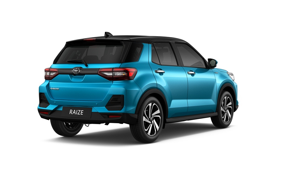 Đu&ocirc;i xe Toyota Raize c&oacute; thiết kế kh&aacute; đơn giản.