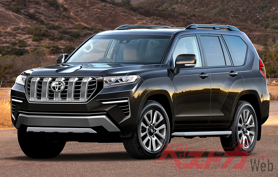 Hình ảnh phác họa Toyota Land Cruiser Prado thế hệ thứ 5