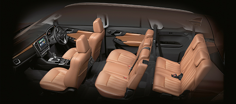 Nội thất 3 h&agrave;ng ghế của Isuzu MU-X 2022