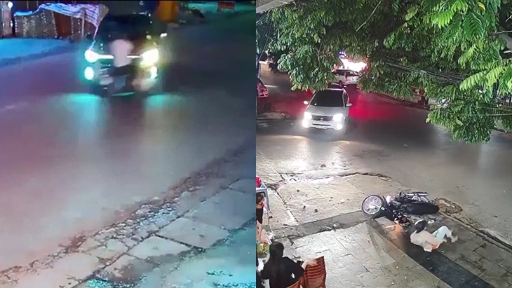 2 vụ va chạm của xe máy với ô tô sang đường
