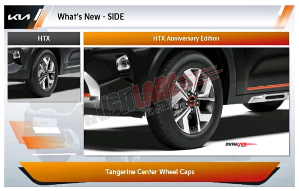 Nắp trục b&aacute;nh m&agrave;u cam của Kia Sonet Anniversary Edition