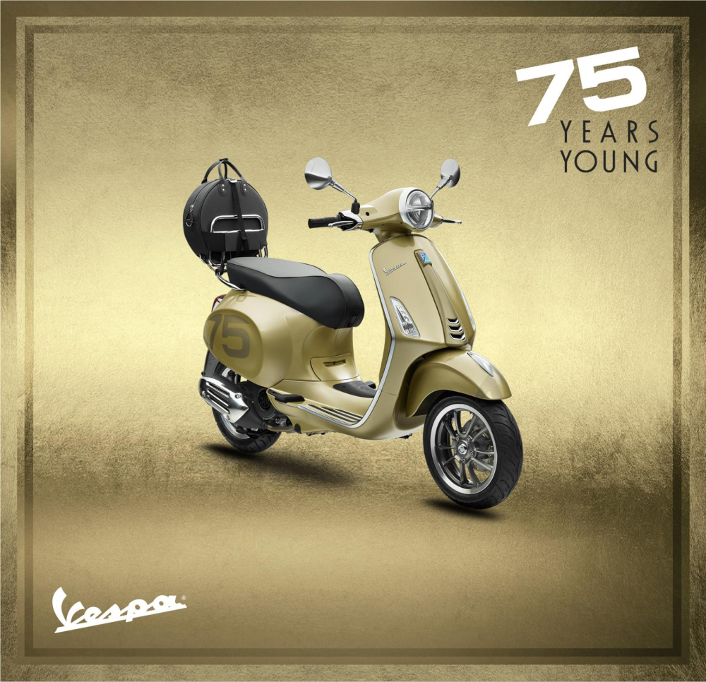 Vespa Primavera 125cc phiên bản đặc biệt kỷ niệm 75 năm. Vespa Primavera 125cc phiên bản đặc biệt kỷ niệm 75 năm.