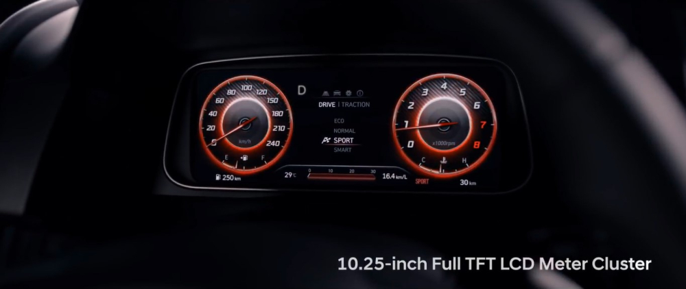 Bảng đồng hồ kỹ thuật số của Hyundai Creta 2022