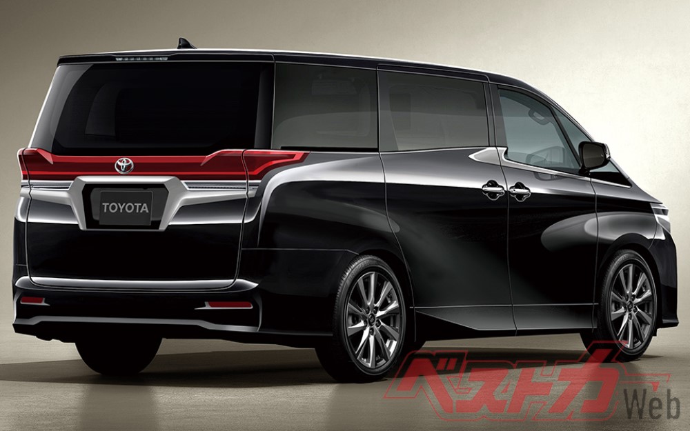 Thiết kế bên sườn và đằng sau của Toyota Alphard 2022