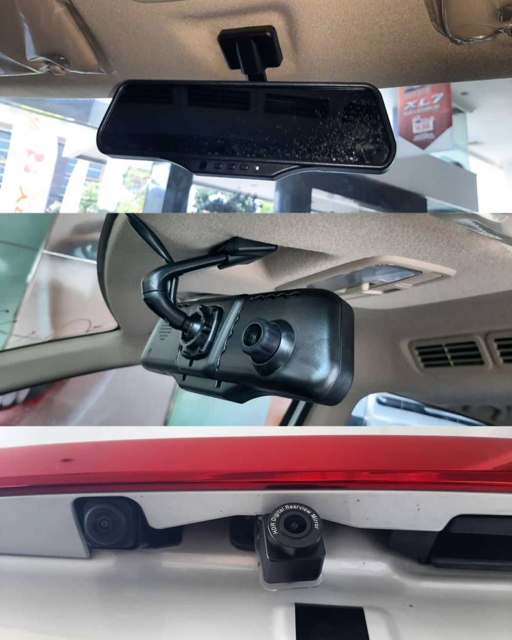 Suzuki Ertiga Sport 2021 còn có gương chiếu hậu kỹ thuật số tích hợp camera hành trình