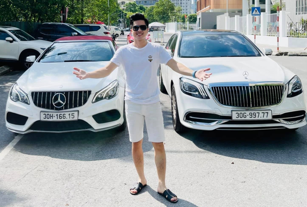 Đối tượng Hoàng Sơn cùng Mercedes-Benz E400 Cabriolet và Mercedes-Benz S450L