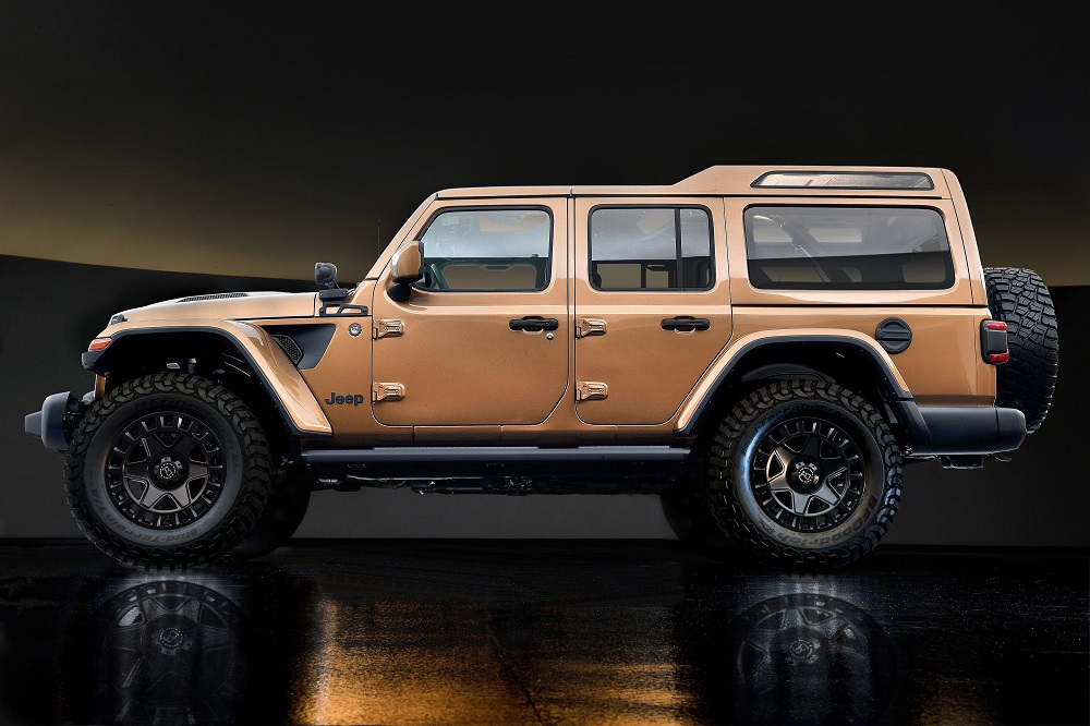 Jeep Wrangler Overlook Concept được kéo dài để đưa thêm hàng ghế thứ 3 vào bên trong xe