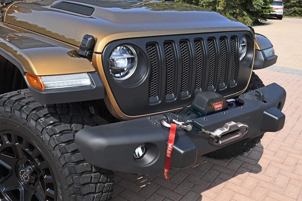Cận cảnh đầu xe của Jeep Wrangler Overlook Concept