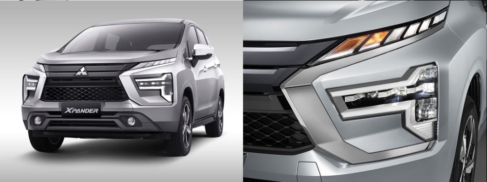 Cận cảnh đầu xe và hệ thống đèn trước của Mitsubishi Xpander 2022