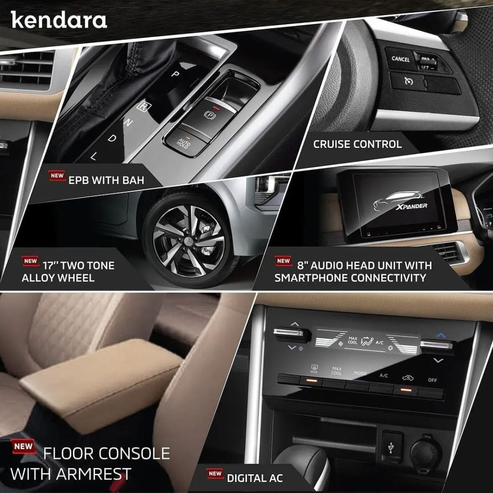 Mitsubishi Xpander 2022 có thêm phanh tay điện tử và tính năng tự động giữ phanh tạm thời mới