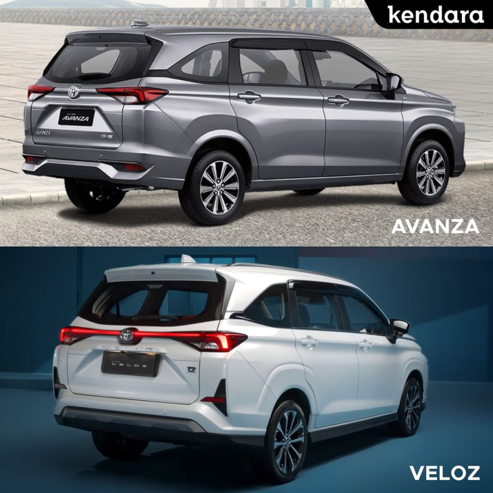 So sánh thiết kế đằng sau của Toyota Avanza 2022 và Veloz