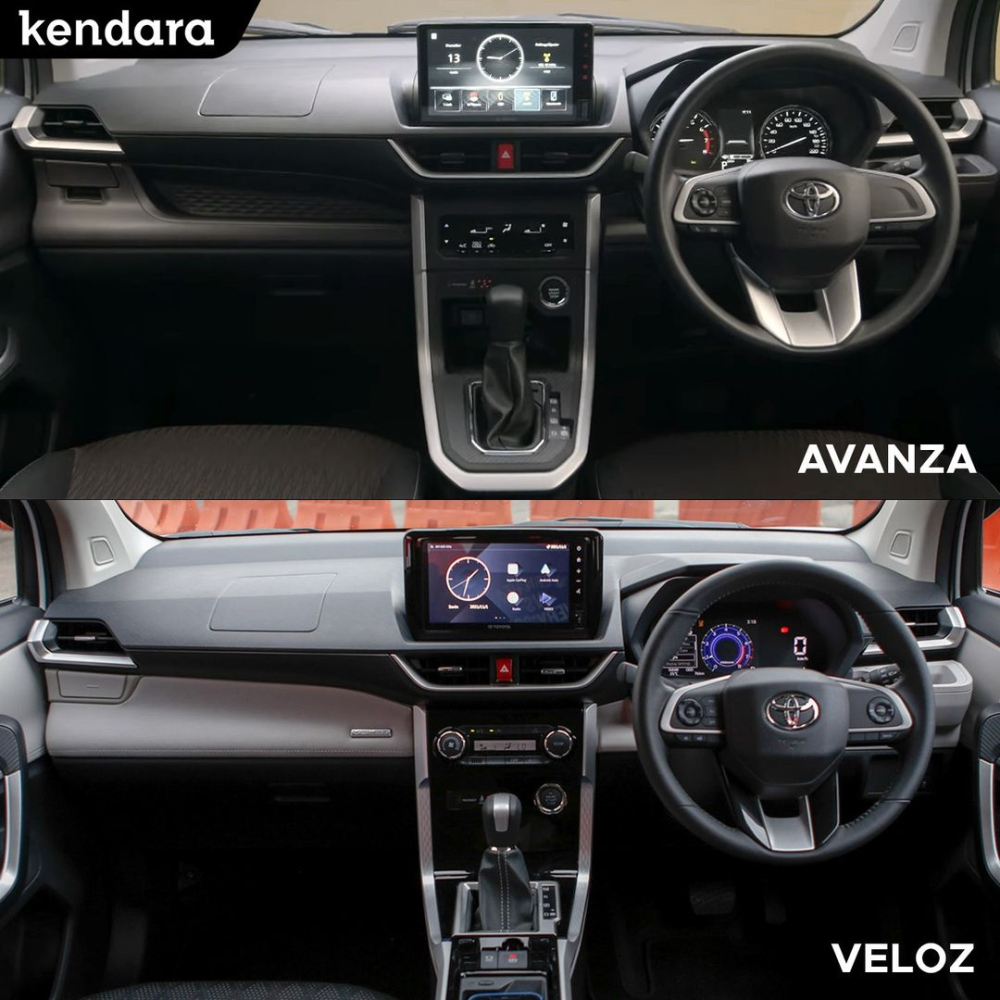 So sánh thiết kế nội thất của Toyota Avanza 2022 và Veloz
