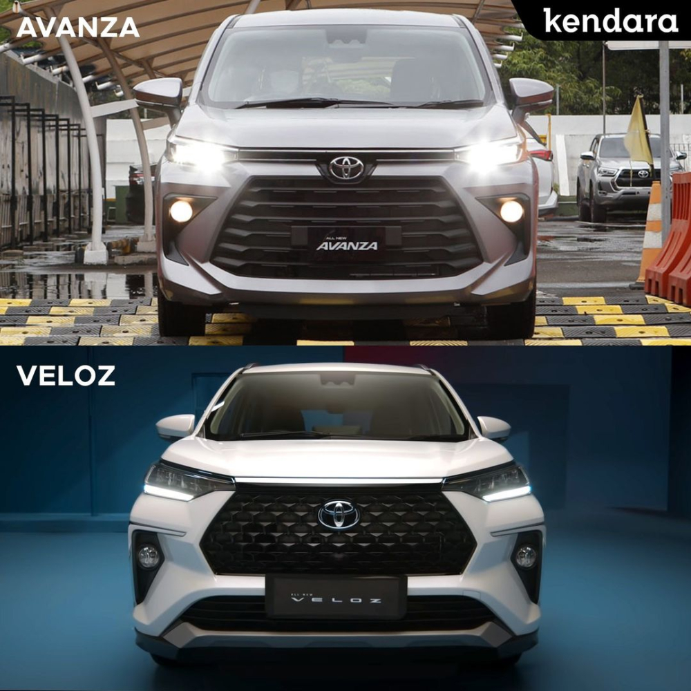 So sánh thiết kế đầu xe của Toyota Avanza 2022 và Veloz
