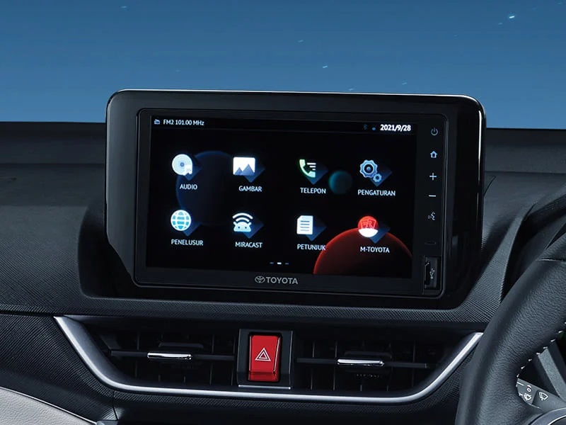 Màn hình cảm ứng 9 inch của Toyota Veloz 2022