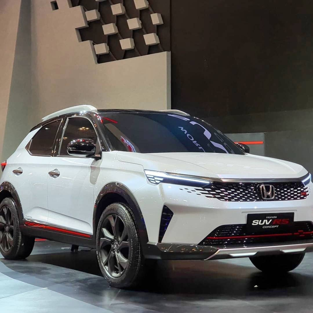 Honda SUV RS Concept có những điểm nhấn màu đỏ ở đầu xe và sườn xe