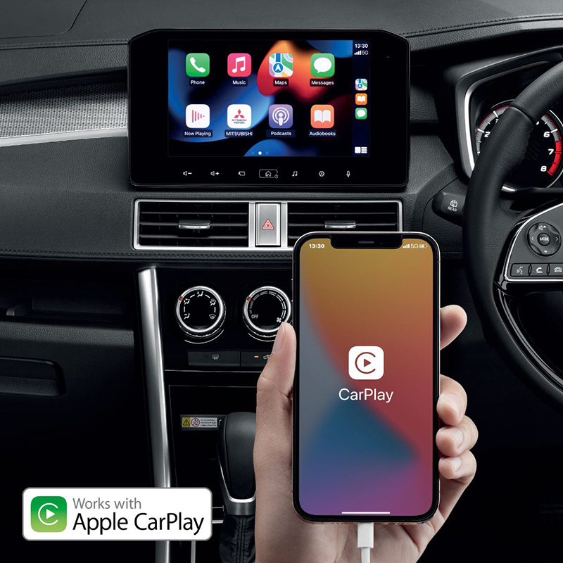 Màn hình trung tâm của Mitsubishi Xpander Special Edition hỗ trợ Apple CarPlay và Android Auto