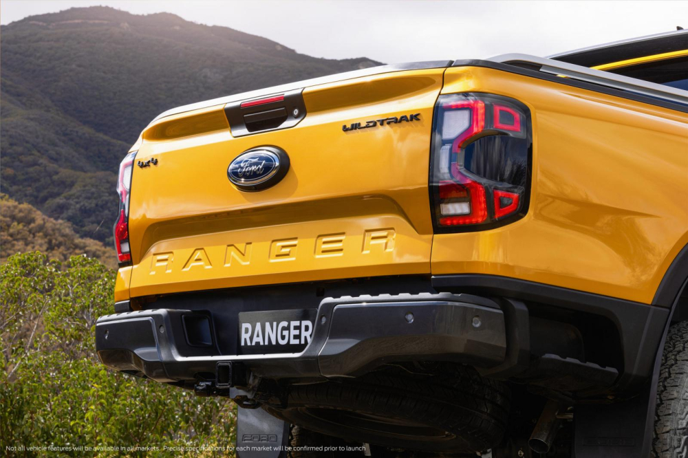 Thiết kế đằng sau của Ford Ranger 2022