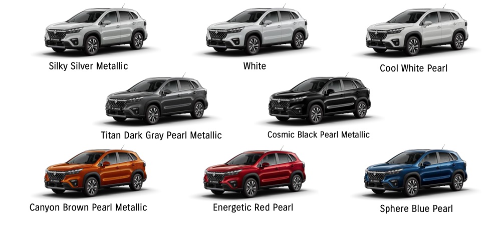 Các tùy chọn màu của Suzuki SX4 S-Cross 2022