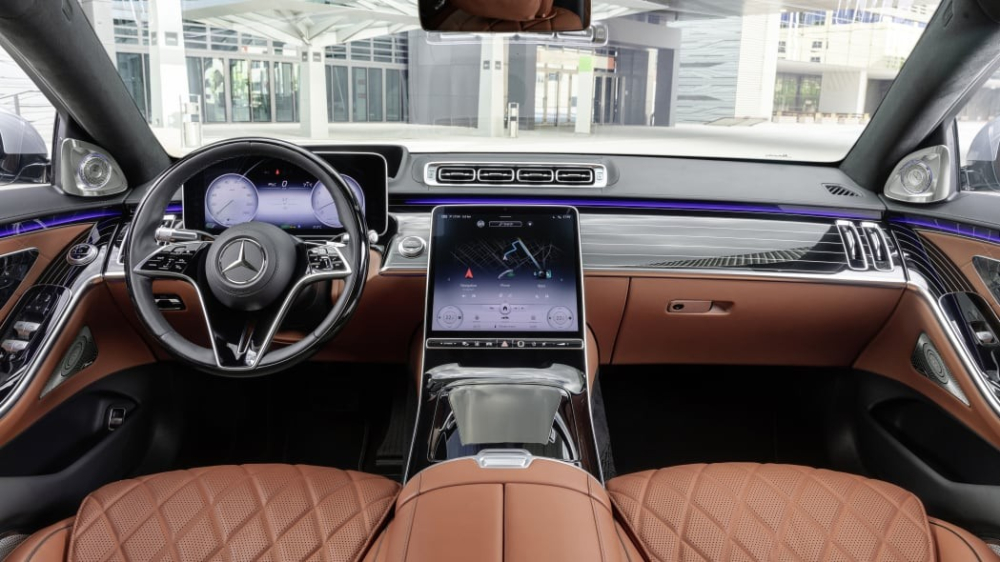 Nội thất của Mercedes-Benz S-Class 2021 được bọc da Nappa. Nội thất của Mercedes-Benz S-Class 2021 được bọc da Nappa.