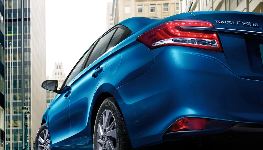 Đ&egrave;n hậu của Toyota Vios 2022 d&agrave;nh cho Trung Quốc