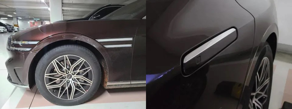 V&agrave;nh la-zăng v&agrave; tay nắm cửa của Genesis G90 2022