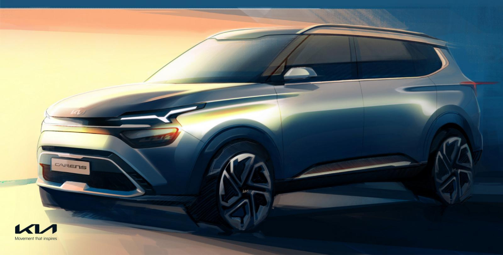 MPV 7 chỗ Kia Carens 2022 lần đầu tiên được công bố hình ảnh chính thức