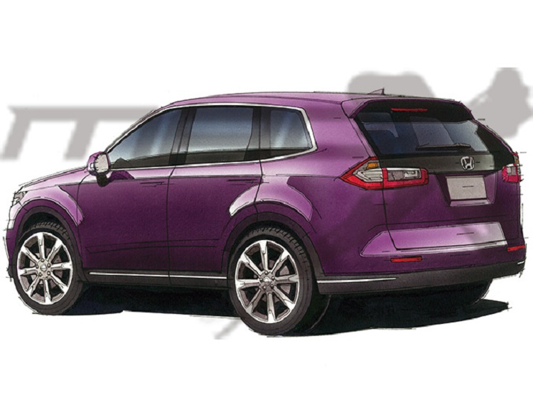 Hình ảnh phác họa mẫu SUV mới mà hãng Honda đang phát triển