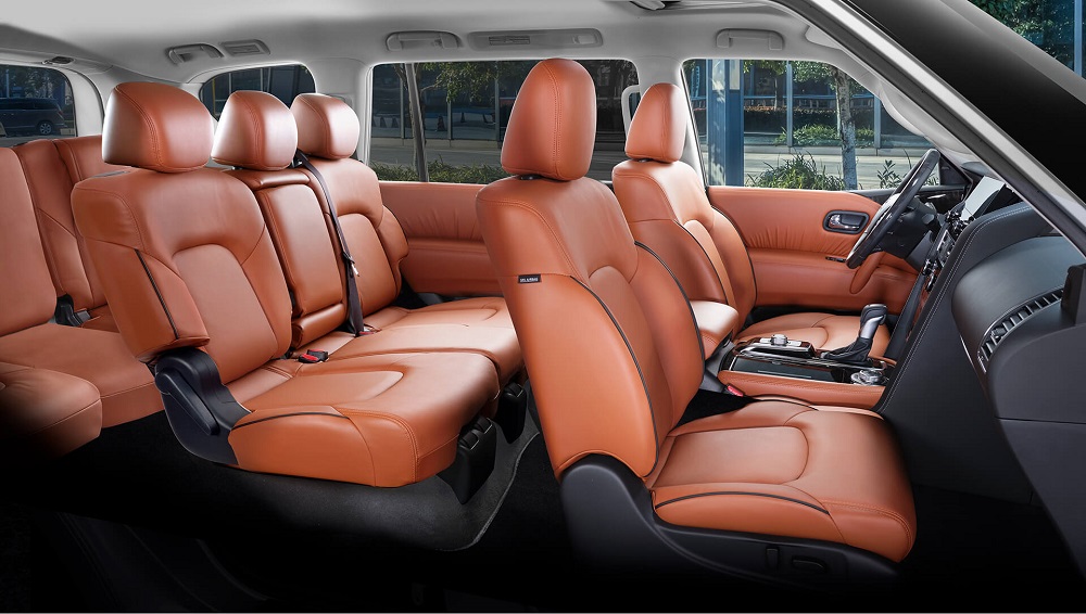 Nội thất 8 chỗ ngồi của Nissan Patrol 2022