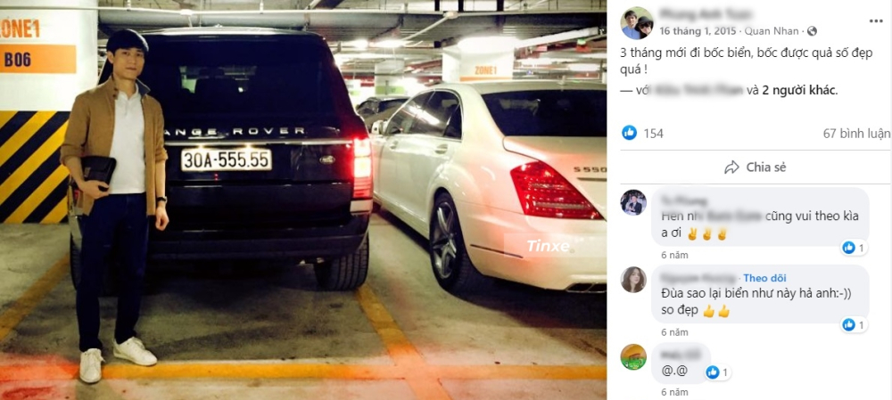 Ông chủ chuỗi cầm đồ chia sẻ hình ảnh xe Range Rover biển ngũ quý 5 vào tháng 1 năm 2015