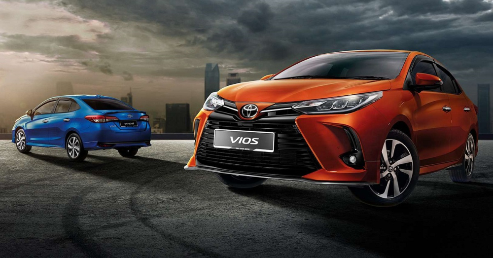 2 màu sơn trong ảnh không được dùng cho Toyota Vios tại Việt Nam