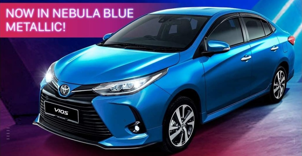 Toyota Vios 2022 được bổ sung màu xanh dương Nebula Blue Metallic mới