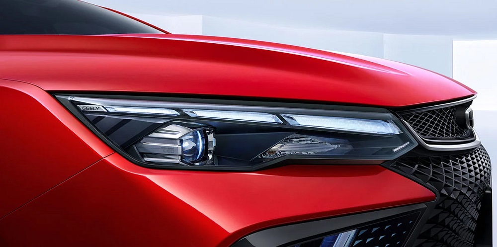 Đ&egrave;n pha t&iacute;ch hợp dải đ&egrave;n LED định vị ban ng&agrave;y của Geely Emgrand L 2022
