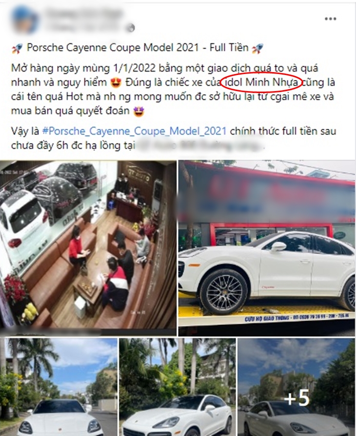 Thông tin xe orsche Cayenne Coupe từng của Minh Thông tin xe orsche Cayenne Coupe từng của Minh Nhựa đã nhanh chóng được cô gái đam mê xe chốt giao dịch