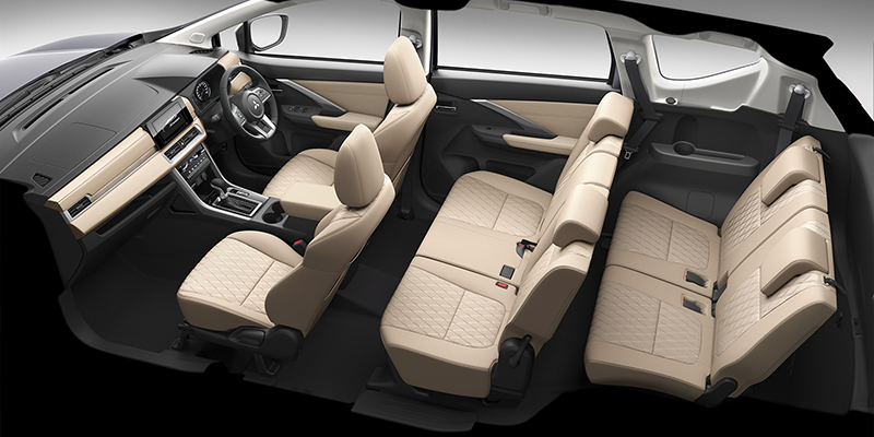 Mitsubishi Xpander 2022 vẫn dùng nội thất 7 chỗ như trước