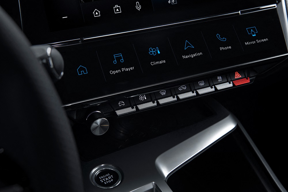 Các phím cơ học với thiết kế như phím đàn của Peugeot 308 mới
