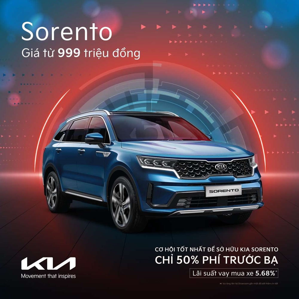 Quy tr&igrave;nh mua trả g&oacute;p Kia Sorento