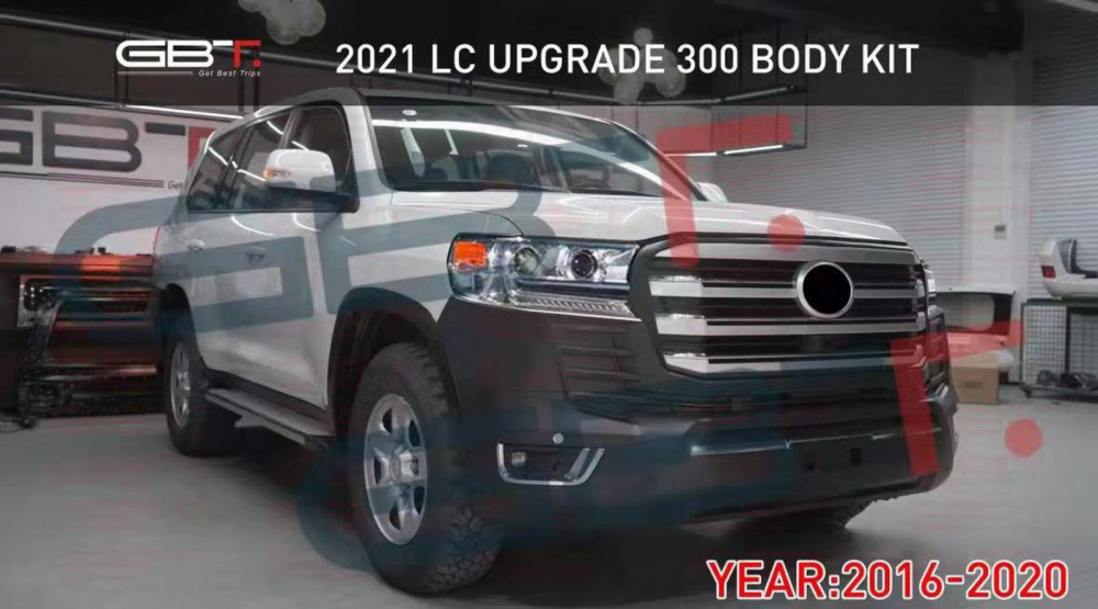 Thiết kế đầu xe của chiếc Toyota Land Cruiser khi được lắp body kit