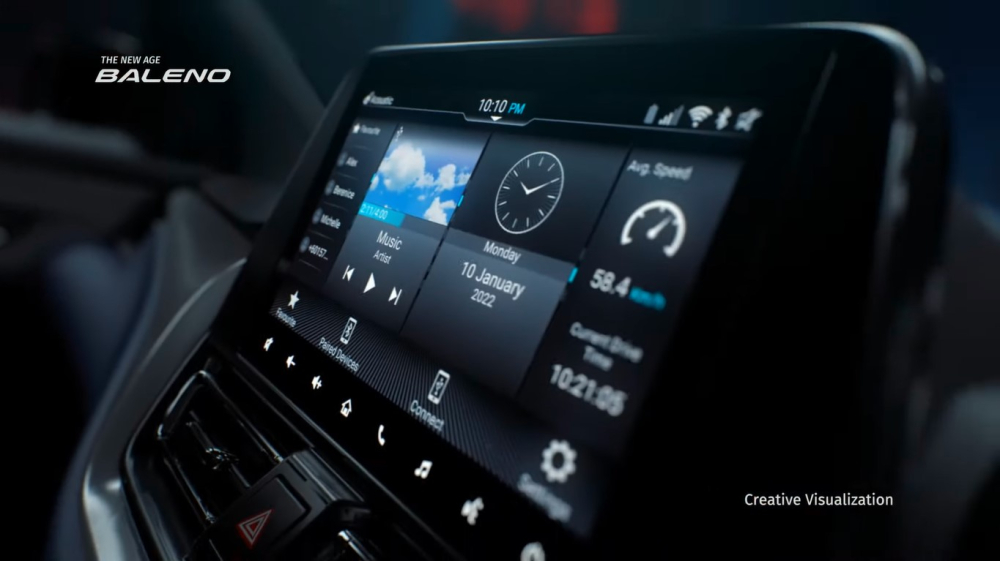 M&agrave;n h&igrave;nh th&ocirc;ng tin giải tr&iacute; dạng cảm ứng 9 inch của Suzuki Baleno 2022 